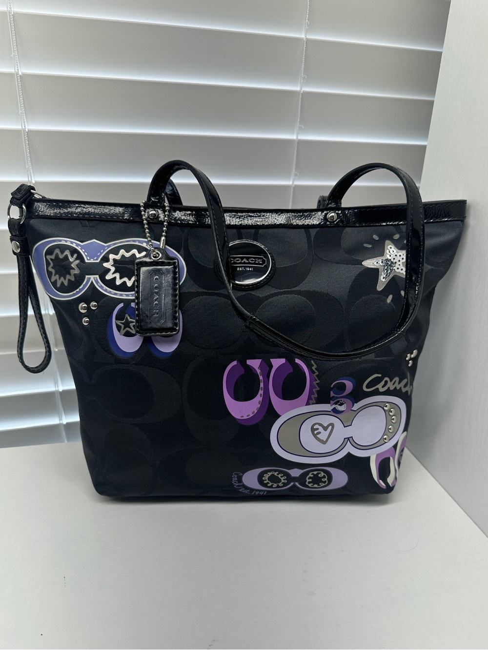 Coach Daisy Pop Optic Tote Shoulder Bag